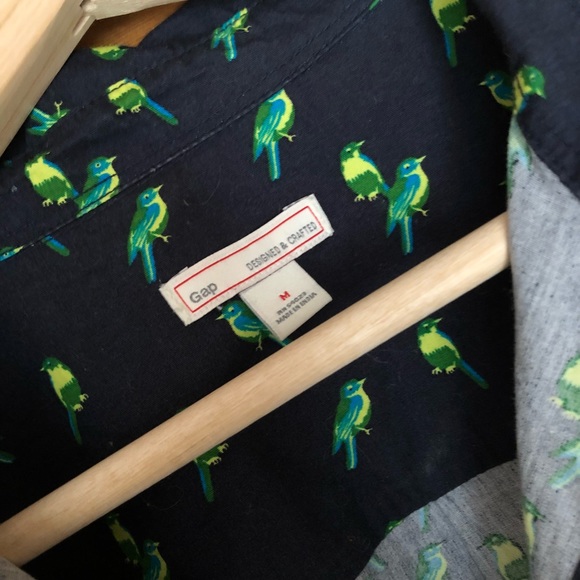 Gap Bird Print Shirtdress EUC - Picture 5 of 6